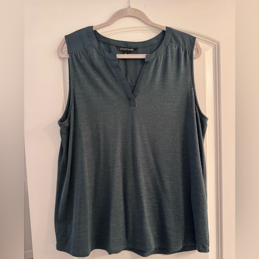 41 Hawthorn Sleeveless dark green Blouse
